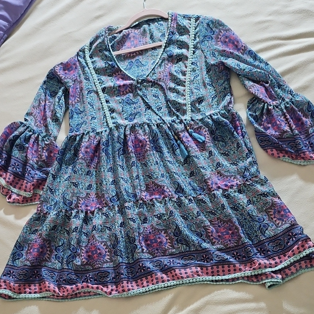 Vibrant Paisley Midi Dress